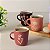 CONJUNTO CANECAS PORCELANA FLORES 3 UN 170ML - Imagem 2