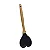KIT UTENSÍLIOS DE SILICONE PRETO COM CABO DE BAMBU 6 PEÇAS - Imagem 4
