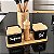 KIT SALEIROS COM BANDEJA MOEDOR E TAMPA BAMBU HATTAN PRETO 350ML - Imagem 1
