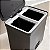LIXEIRA DUPLA COM PEDAL TRIUM 20L PRETA - Imagem 3