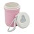 COPO TÉRMICO DE FIBRA DE BAMBU EPP PAREDE DUPLA COM ALÇA DE SILICONE E TAMPA ROSA 300ML - Imagem 3