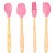 UTENSÍLIOS DE SILICONE PARA AIR FRYER CABO DE BAMBU ROSA 21CM - Imagem 1