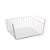 CESTA ORGANIZADORA DE PRATELEIRA METAL BRANCO 30 CM - Imagem 4