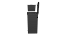 LIXEIRA TRIUM COM PEDAL 46L + 4L PRETO FOSCO - Imagem 1