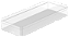 ORGANIZADOR DE GAVETAS CLEAR MULTIUSO 15X37,5CM - Imagem 1