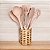 KIT UTENSÍLIOS DE SILICONE E BAMBU ANTIDERRAPANTE ROSA 8 PEÇAS - Imagem 2