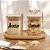 KIT 2 POTES 400ML COM TAMPA COLHER E BANDEJA DE BAMBU JÚLIA - Imagem 5