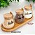 KIT 3 POTES 400ML COM TAMPA COLHER E BANDEJA DE BAMBU STYLE - Imagem 3
