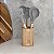 KIT UTENSÍLIOS DE SILICONE CINZA COM CABO DE MADEIRA 6UN - Imagem 3