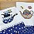 KIT 2 PANOS DE PRATO PATCHWORK BULE E XÍCARAS - Imagem 3