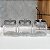 CONJUNTO 3 POTES VIDRO BOROSSILICATO TAMPA METAL 800ML - Imagem 1