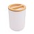 KIT DE BANHEIRO DE ABS E BAMBU BRANCO 6 PEÇAS - Imagem 3