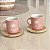 CONJUNTO CANECAS COM PIRES PORCELANA FLORES 2 UN 170ML - Imagem 2