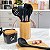 KIT UTENSÍLIOS DE SILICONE E BAMBU PRETO 9 PEÇAS - Imagem 4