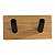 GANCHO DUPLO DE BAMBU E INOX AUTO ADESIVO 9X4,5CM - Imagem 1