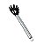 COLHER INOX E SILICONE PRETO PARA ESPAGUETE - Imagem 2