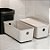 KIT 2 CESTOS ORGANIZADOR FLOW BEGE 3 LITROS  27X12X9CM - Imagem 1