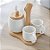 CONJUNTO 2 XÍCARAS AÇUCAREIRO E SUPORTE DE BAMBU GRANFINE 90ML - Imagem 1