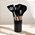 KIT UTENSÍLIOS DE SILICONE E MADEIRA PRETO 12 PEÇAS - Imagem 2