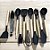 KIT UTENSÍLIOS DE SILICONE E MADEIRA PRETO 12 PEÇAS - Imagem 1