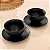 CONJUNTO 2 PRATOS 2 BOWLS  CERÂMICA PRETO - Imagem 2