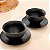 CONJUNTO 2 PRATOS 2 BOWLS  CERÂMICA PRETO - Imagem 1