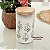 PORTA MANTIMENTOS TAMPA BAMBU DECAL FLORES SELECIONE O TAMANHO - Imagem 1