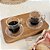 CONJUNTO 2 CANECAS COM PRATINHO DE VIDRO NEW BUTTERFLY FIO DE OURO 200ML - Imagem 1