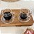 CONJUNTO 2 CANECAS COM PRATINHO DE VIDRO NEW BUTTERFLY FIO DE OURO 200ML - Imagem 5