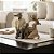ESTATUETA CASAL COM PET CACHORRO 15,5CM - Imagem 1