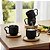 CONJUNTO 4 XÍCARAS DE CAFÉ CERÂMICA PRETA  E BAMBU GRANFINE 90ML - Imagem 1