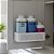 KIT FLOW LAVANDERIA 4 PEÇAS SUPORTE DE PAREDE BRANCO - Imagem 4