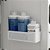 KIT FLOW LAVANDERIA 4 PEÇAS SUPORTE DE PAREDE BRANCO - Imagem 5