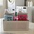 KIT FLOW 4 PEÇAS CESTO DISPENSER BORRIFADOR BEGE - Imagem 1