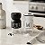 SALEIRO E PIMENTEIRO DE VIDRO COM TAMPA DE METAL BRANCO E PRETO 120ML - Imagem 2