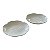 KIT 2 PRATOS DE CERÂMICA BANANA LEAF BRANCO 16CM - Imagem 3