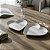 KIT 2 TRAVESSAS DE CERÂMICA CORAÇÃO BRANCO 22 CM - Imagem 2