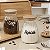 KIT 2 POTES CANELADO GLASS TAMPA DE BAMBU 1,1 L PERSONALIZADO - Imagem 1