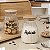 KIT 2 POTES CANELADO GLASS TAMPA DE BAMBU 1,1 L PERSONALIZADO - Imagem 2