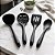 COMBO 4 PEÇAS DE SILICONE CONCHA COLHER ESCUMADEIRA ESPATULA PRETO - Imagem 2
