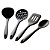 COMBO 4 PEÇAS DE SILICONE CONCHA COLHER ESCUMADEIRA ESPATULA PRETO - Imagem 3