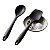 COMBO 2 PEÇAS DE SILICONE COLHER ESPÁTULA PRETO - Imagem 2