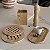 KIT 5 PEÇAS DE BAMBU BANDEJA MOEDOR DESCANSO PORTA TALHER - Imagem 6
