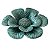 FLOR VERDE EM CERÂMICA DECORATIVA - Imagem 1