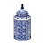 POTICHE DECORATIVO DE PORCELANA AZUL - Imagem 1