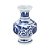 VASO DECORATIVO PORCELANA AZUL - Imagem 1