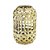 VASO DECORATIVO EM CERÂMICA DOURADO - Imagem 1