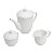 CONJUNTO 3 PEÇAS PARA CHÁ PORCELANA PRINCESS BRANCO - Imagem 2