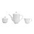 CONJUNTO 3 PEÇAS PARA CHÁ PORCELANA PRINCESS BRANCO - Imagem 4