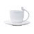 CONJUNTO 6 XÍCARAS COM PIRES PARA CAFÉ BIRD BRANCO - Imagem 1